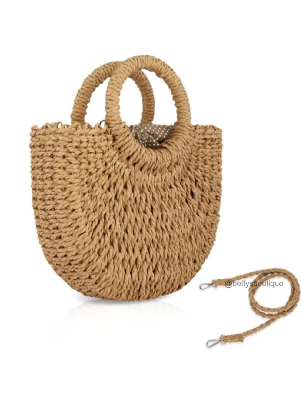 Handwoven Straw Hobo Crossbody Bag Weave Shoulder Purse Beach Tote